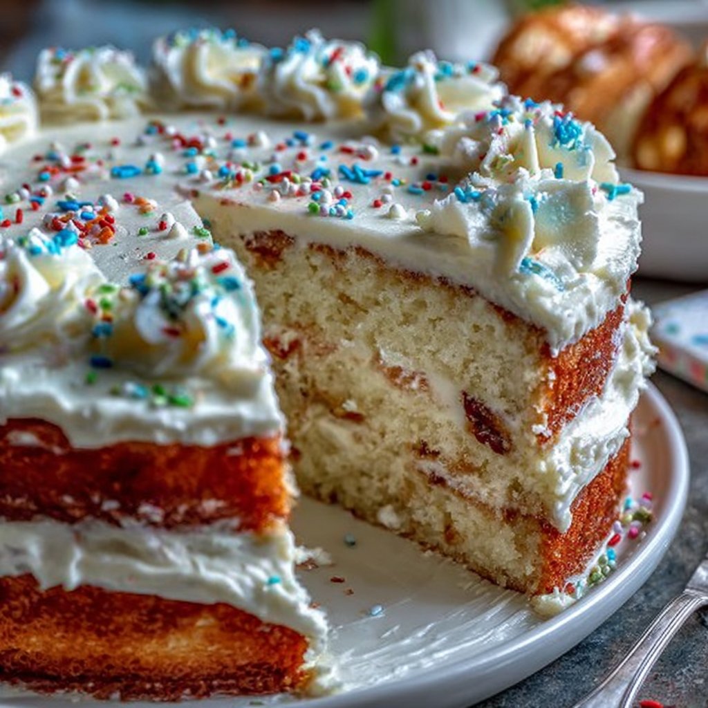 Festive Sprinkles Graduation Cake