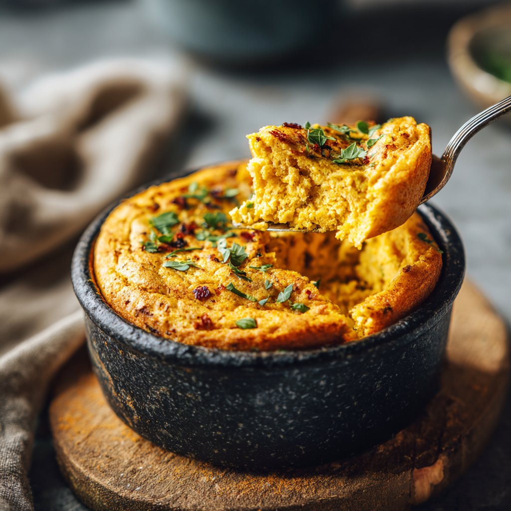 Turmeric Ground Turkey Soufflé