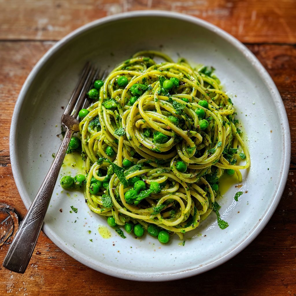 Spring Pea and Mint Pasta