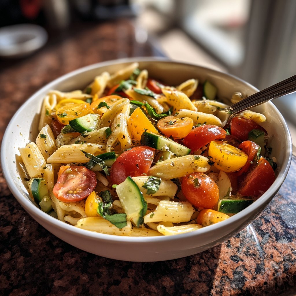 Quick Balsamic Pasta Salad
